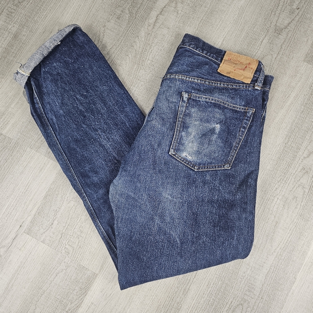 OrSlow Made In Japan Lot 105 Dark Wash Denim Jeans Mens Large, 34" Waist 32" Leg